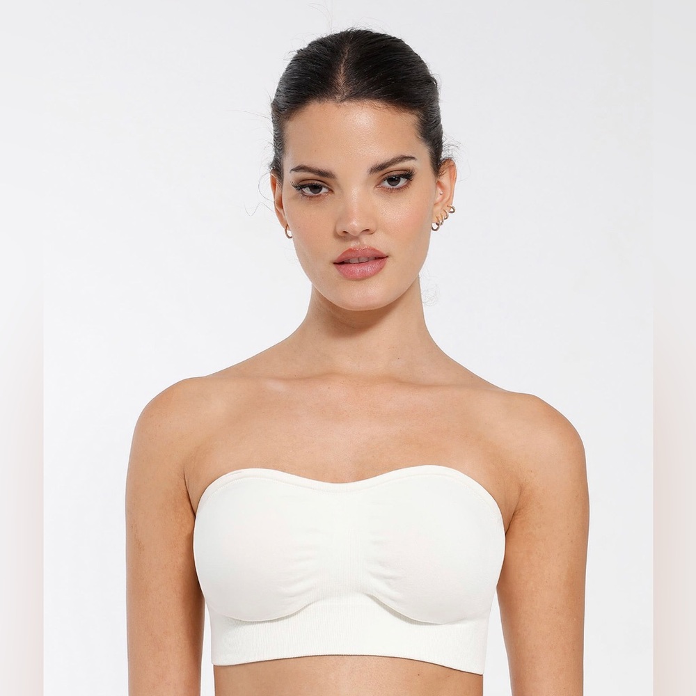 New Strapless Seamless Convertible Anti-Slip Bandeau Bra by Feelingirl! Size XL